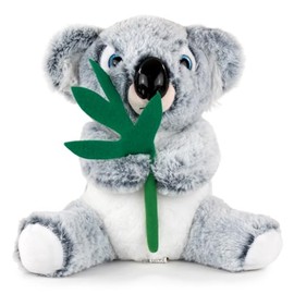 BARRADO - Plush Koala Bear Bag Bear Light Grey – Quality Super Soft (Blue Eyes, 11 inch/28 cm)