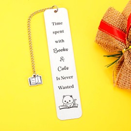 Cat Bookmarks for Women Men, Cat Lovers Gifts for Women，Cat Gifts Cute Bookmarks for Cat Lovers,Funny Bookmarks Gift for Readers, Christmas Stocking Stuffers for Women Men Teens Boys Girls Bookish