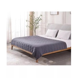 Weighted Blanket (15 Lbs Twin Size) Premium Cotton Glass Beads