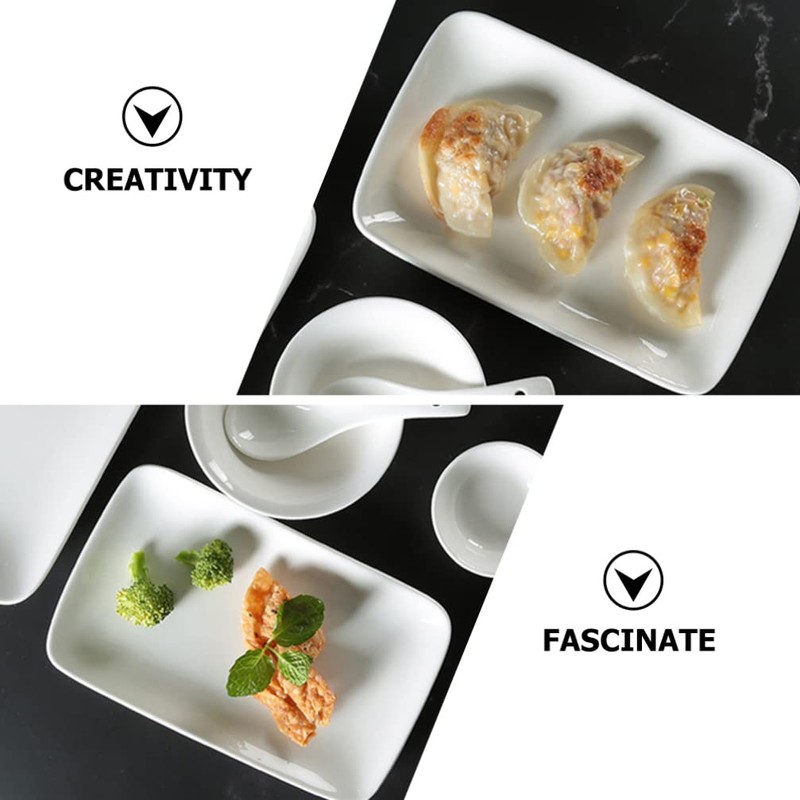 6 Pcs Rectangular Serving Plates - 7.48” X 4.72” Sushi,