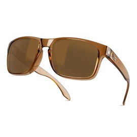 Bnus italy made classic sunglasses corning real glass lens w. polarized option (Smoked Amber/Brown Polarized, Glass Lens)