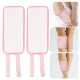 2pcs Castor Oil Pack Wrap, Reusable Castor Oil Pack Oil-proof Castor Oil Pack Kit Castor Oil Compress Pads for Calf Knees Arms (Pink)