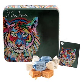 Gardiners of Scotland Handmade Fudge 200g Square Tin, Steven Brown - Kim Salted Caramel Fudge