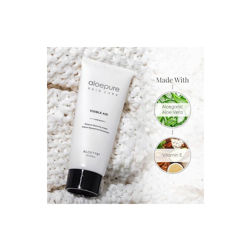 Aloette Visible Aid Moisture Restoring Cream, Organic Vitamin E Restoring