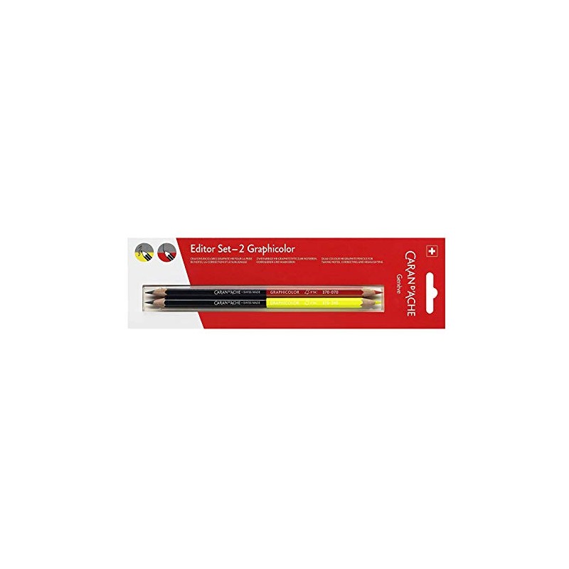 Caran d'Ache Editor Set 2 Graphicolor Red/Graphite Leads