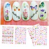 8 Sheets Women Nail Stickers Stickers Waterproof Stickers Nail Stickers