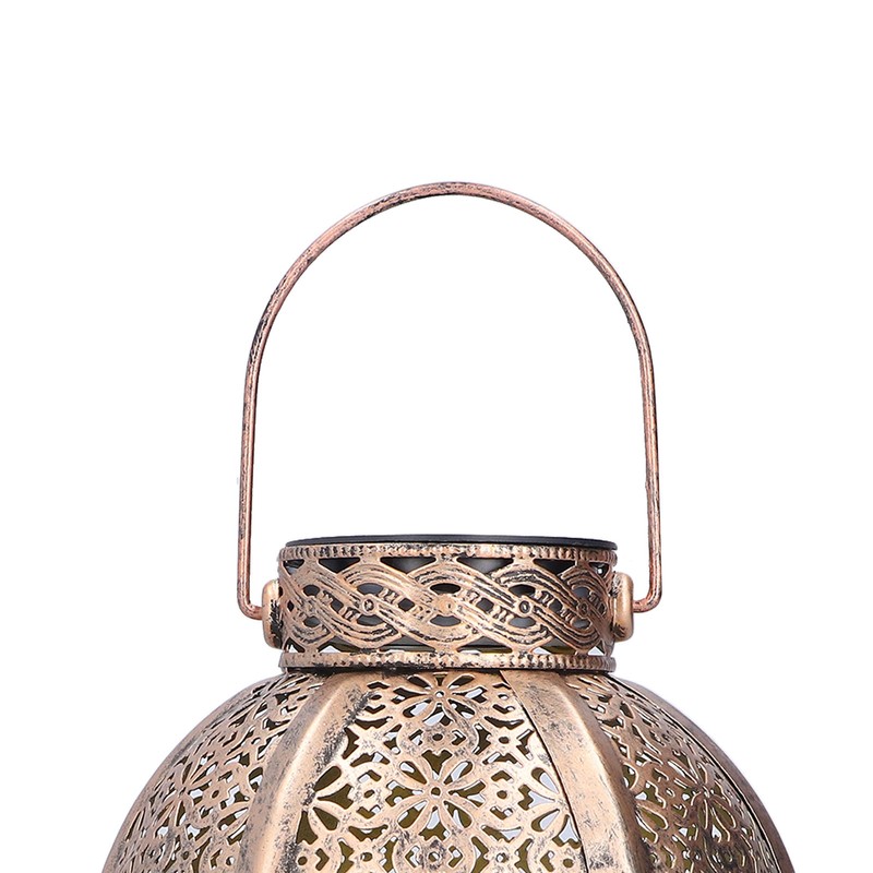 Solar Hollow Light Waterproof Retro Style Solar Landscape Hollow Lantern