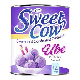 Jans Ube Condensed Milk, 13.40 oz (Pack of 1) | Jans Sweet Cow Sweetened Condensed Creamer