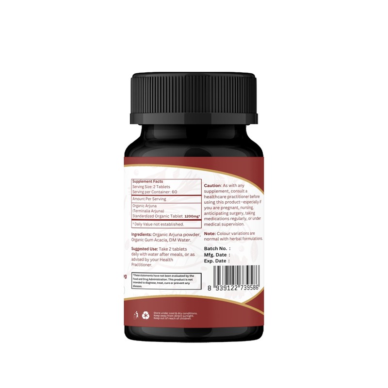 ORGANIC SPREE ARJUNA 120 Tablets | Terminalia Arjuna (Arjuna) |