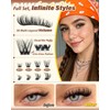PHKERATA Fluffy Lash Clusters Wispy Eyelash Clusters, D Curl Cluster