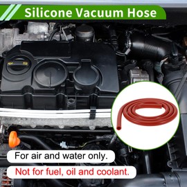 HOPESPANNER 6Ft 3/8" 10mm ID 2mm Thickness Silicone Vacuum Tubing Hose High Temperature Automotive Vacuum Line 1 Pcs