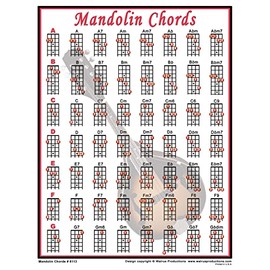 Mandolin Chords Laminated Chart
