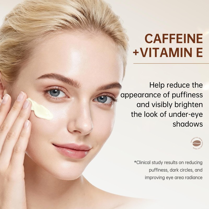 BOLI Caffeine Under Eye Cream, For Puffy Bags & Dark