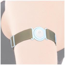 DiaBrothers Freestyle Libre 3 Fixation Strap Holder with Adjustable Bracelet – Holder: White – Bracelet: Beige – Size: M (25-35 cm)