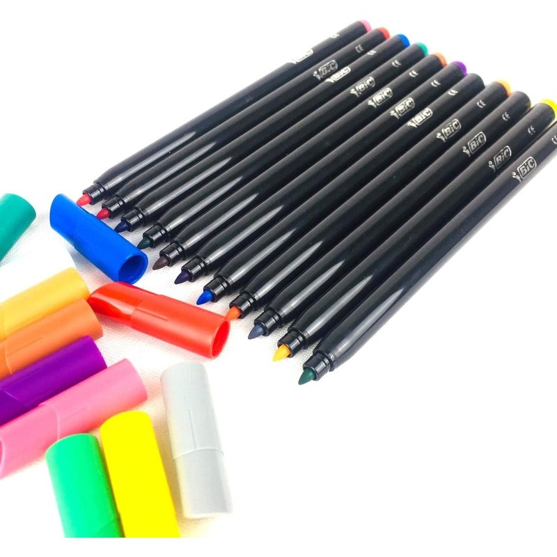 BIC Intensity Felt Tip Pens, Vibrant Colouring Pens, School Supplies