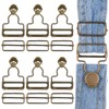 6 Sets Overalls Buckles, Metal Overall Replacement Clasp Clips with