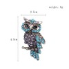 Exquisite Rhinestone Owl Brooch Cute Animal Full Crystal Owl Brooch