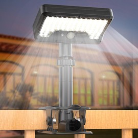 NFESOLAR Solar Motion Sensor Light, Outdoor, 600 LM, Ultra High Brightness, Motion Sensor, LED, Waterproof, IP65, Solar Charging, Clip Type, Fence, Deck, Camping, Constant Lighting/Motion Modes, Solar