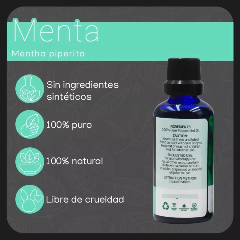 Nate Organic 2 X 1 Aceite Esencial De Menta Piperita