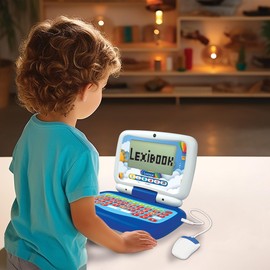 Lexibook, Power Junior, Bilingual Educational Laptop English/Spanish with 40 Activities Including a New Way to Learn How to Read and Count, JC398i2