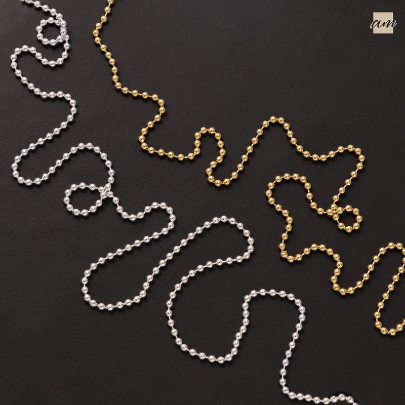 Amberta Cadena de Bolas en Plata Esterlina 925 para Mujer