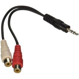 CableWholesale 6-Inch 2x RCA Female/1 x 3.5mm Stereo Male (252354)