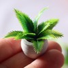 Miniature Plant Accessory, Green Potted Plant, 1:12 Scale, Suitable for