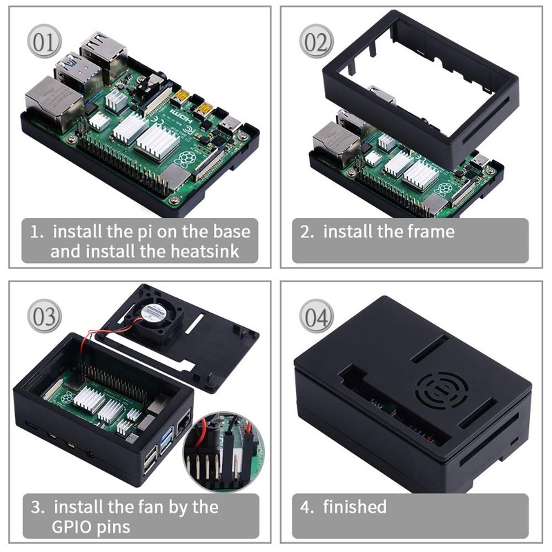 owootecc 3.5 inch Touch Screen with Case for Raspberry Pi