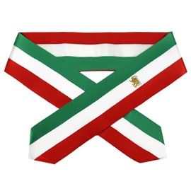 SNUWITH Iran Flag Graduation Sash/Stole/Scarf 180X13CM Double Sided for Study Aboard International Students Graduation Decoration Item Gift