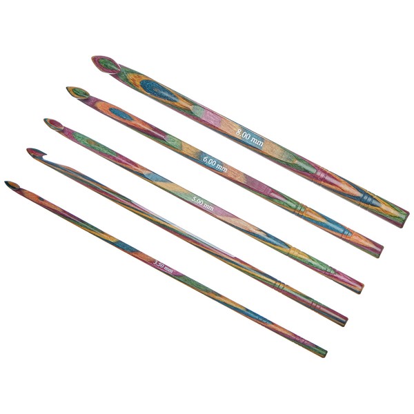 KnitPro KP20716 Symfonie Crochet Single Ended Hook Set, Multi-Color