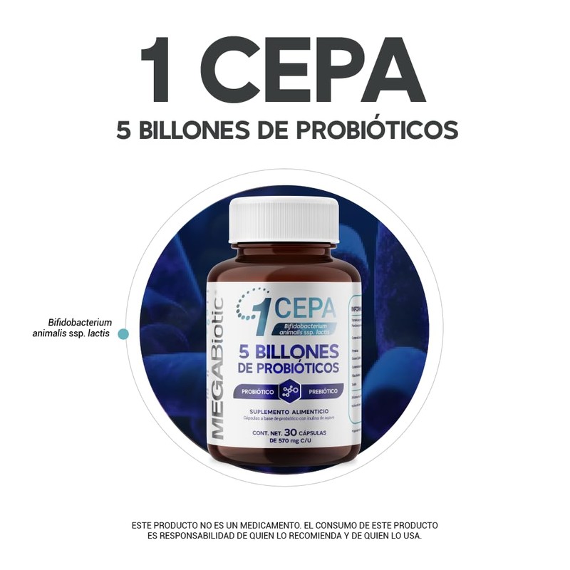 Probióticos Slim Edition, 5 Billones y 1 Cepa con Inulina