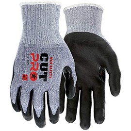 MCR Safety 92715NFM Cut Pro 15 Gauge HyperMax Work Glove, Cut Protection Glove, Foam Nitrile Coated Palm & Fingertips, Thumb Crotch, Touchscreen Friendly, Medium