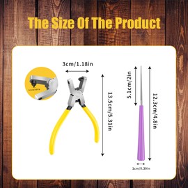 2pcs Watch Band Leather Hole Punch Plier, Belt Hole Puncher for Leather, 2.0mm Shoe Strap Hole Puncher, Hole Punch Tool for Straps, Dog Collars, Saddles, Shoes, Fabric, DIY Home or Craft.