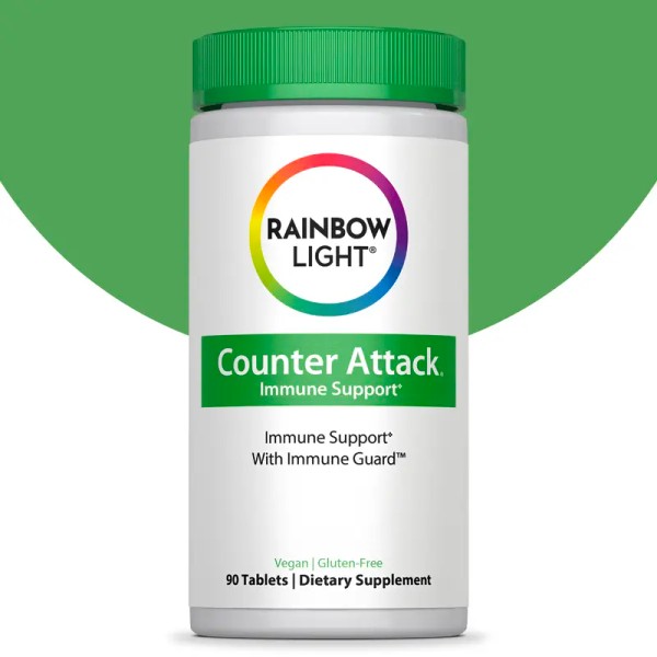 Rainbow Light Counter Attack – 90 Vegan Caplets for Immune