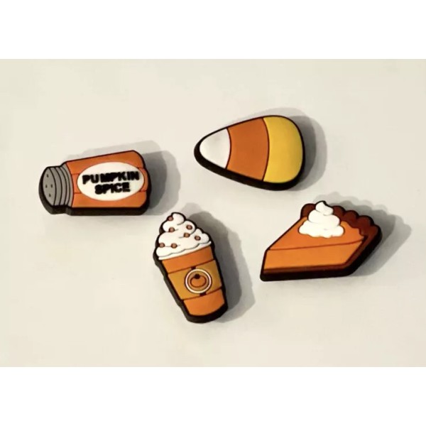 Fall Pumpkin Pie Latte Shoe Charm Set