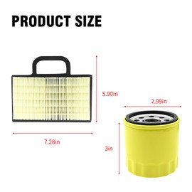 laffoonparts 698754 Air Filter Oil Filter with Fuel Filter Spark Plug Tune Up Kit, Replacement for Brigs-Straton 18-26 HP Intek V-Twins Lawn Mower Tractor, Replaces 492932S 492932