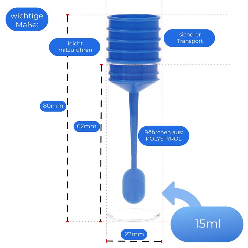 Horn Medical 20 x Examination Tubes, Chair / Waste Tubes,