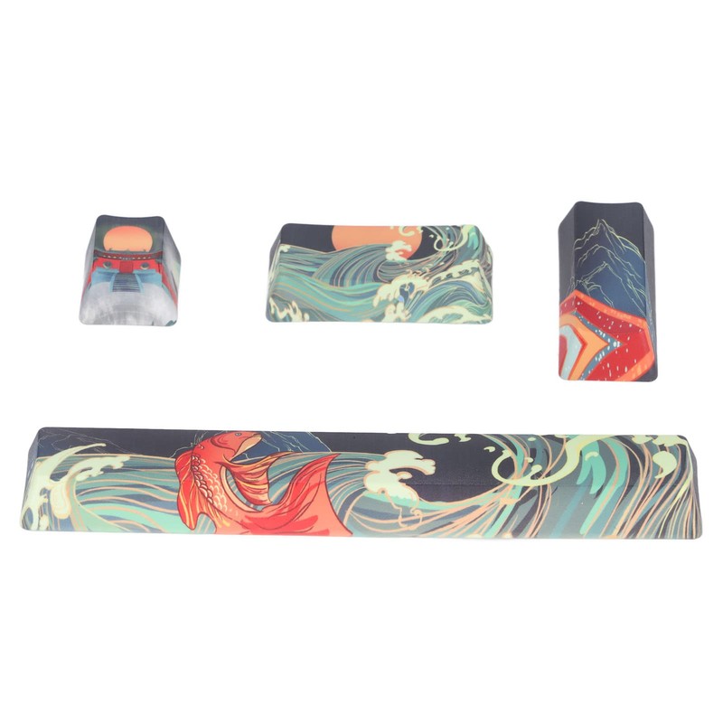 Sorandy 4pcs Custom Keycaps Style Bright Colours DIY PBT Cartoon