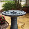 Smart Living 21300R01 AquaNura Bubbler Birdbath, Grey