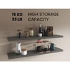 Floating Shelves, Matt Gray, 2-Tier, Modern Wall Shelves for Decor