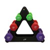 JFIT Dumbbell Set w/Durable Rack, 18 LB Set