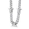 Men Barbed Wire Necklace 7mm Thick Heavy Stainless Steel Chain