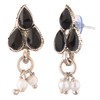 Efulgenz Conjunto de gargantilla, collar y pendientes de gota de