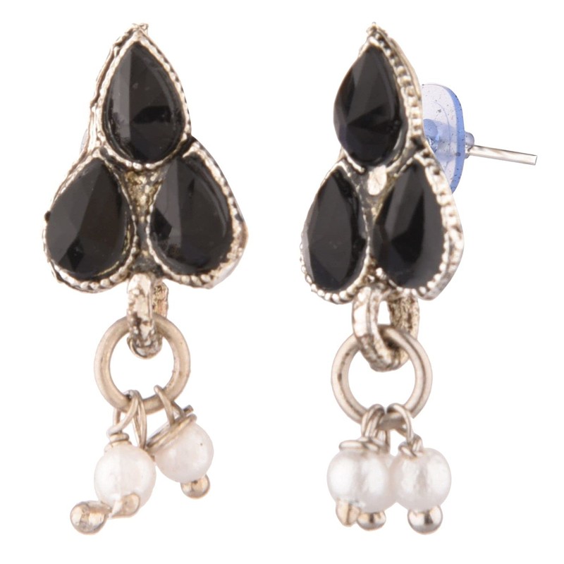 Efulgenz Conjunto de gargantilla, collar y pendientes de gota de