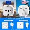 2 Pack EU to US Plug Adapter, Europe to US