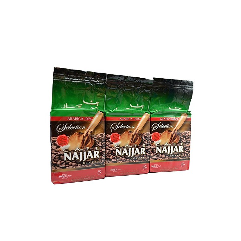 Najjar Arabica 100% Coffee with Ground Cardamom 200g (3 Pack)