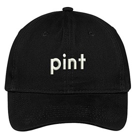 Trendy Apparel Shop Pint Embroidered Cap Premium Cotton Dad Hat - Black