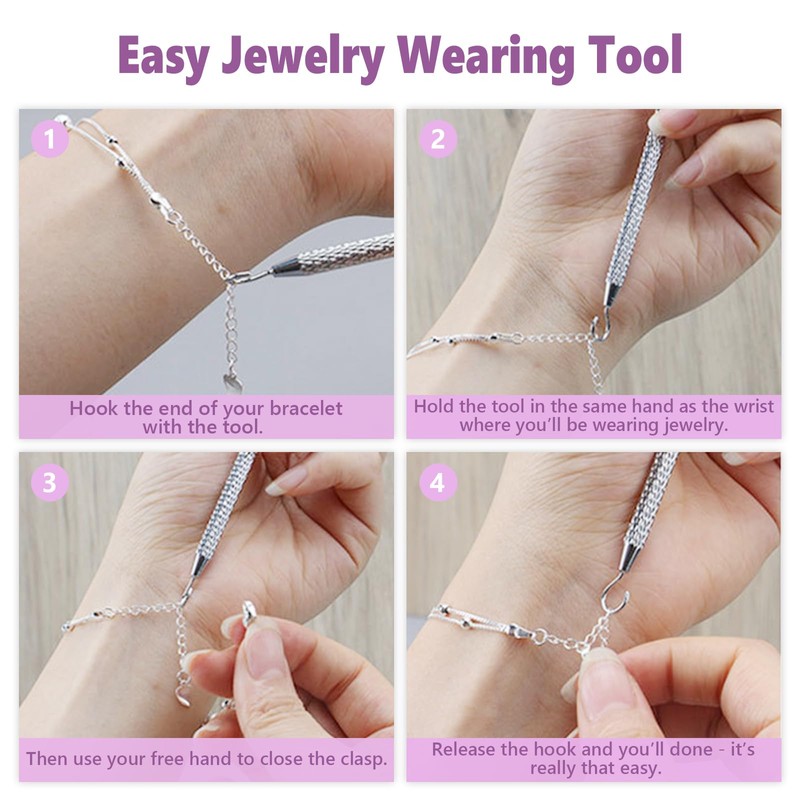 LONIKSTEP Bracelet Helper Tool Hook Bracelet Wearing Helper to Put