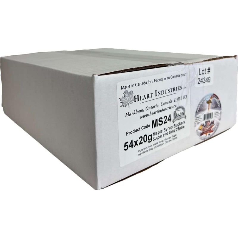 CANADA TRUE Pure Syrup Maple Lollipop 20g/Piece (54 Pieces-Original Box