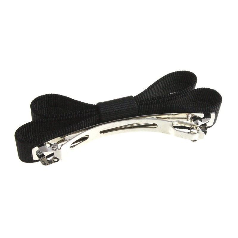 VINGTAINE Simple Grosgrain Ribbon Barrette Elegant Office Daily Hair Clip